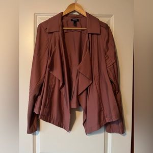 Dark Rose Drape Front Blazer